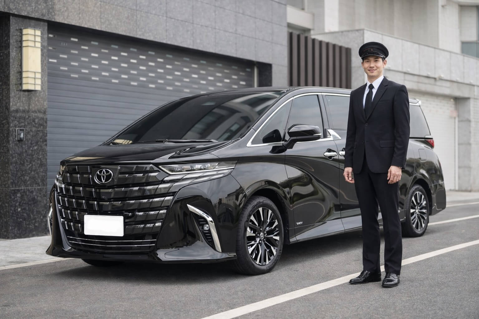 賓法租車 Alphard與LM 包車租車服務示意